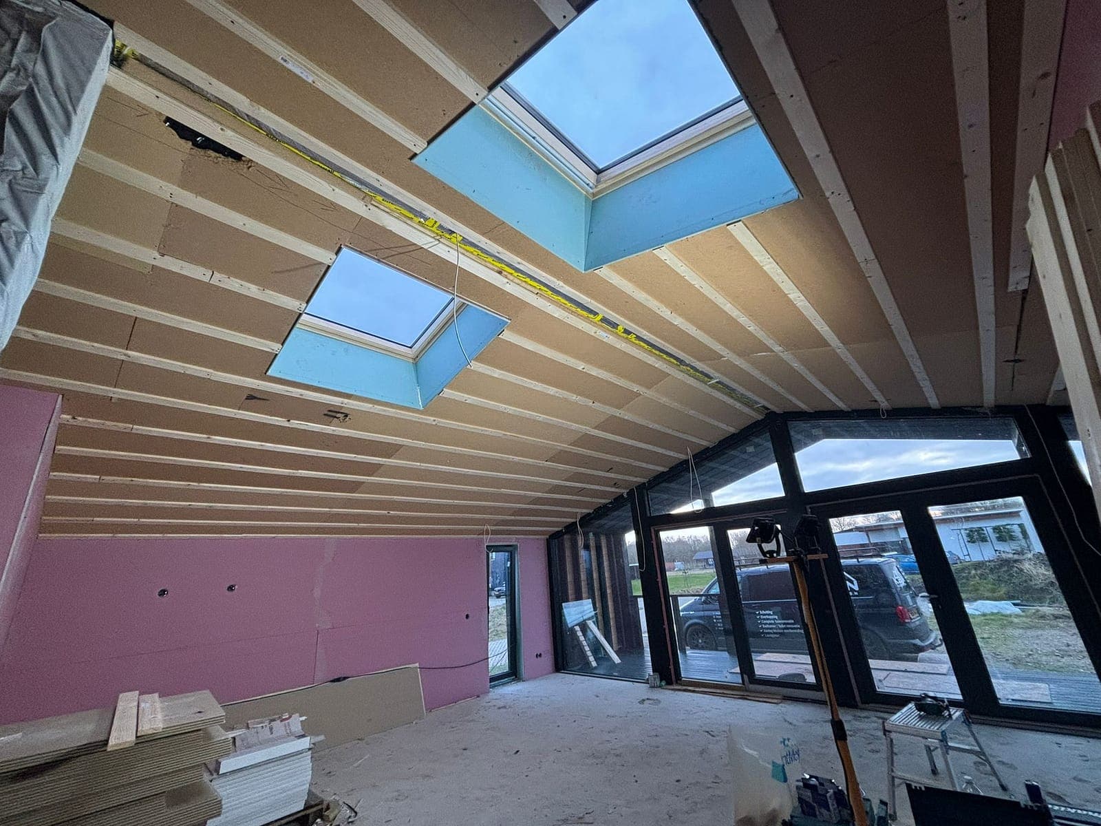 Montage van een plafond
