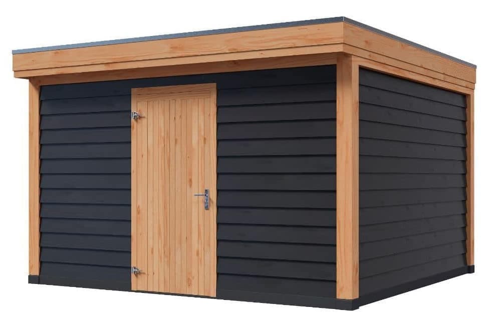 Schuur in twee kleuren Douglas hout