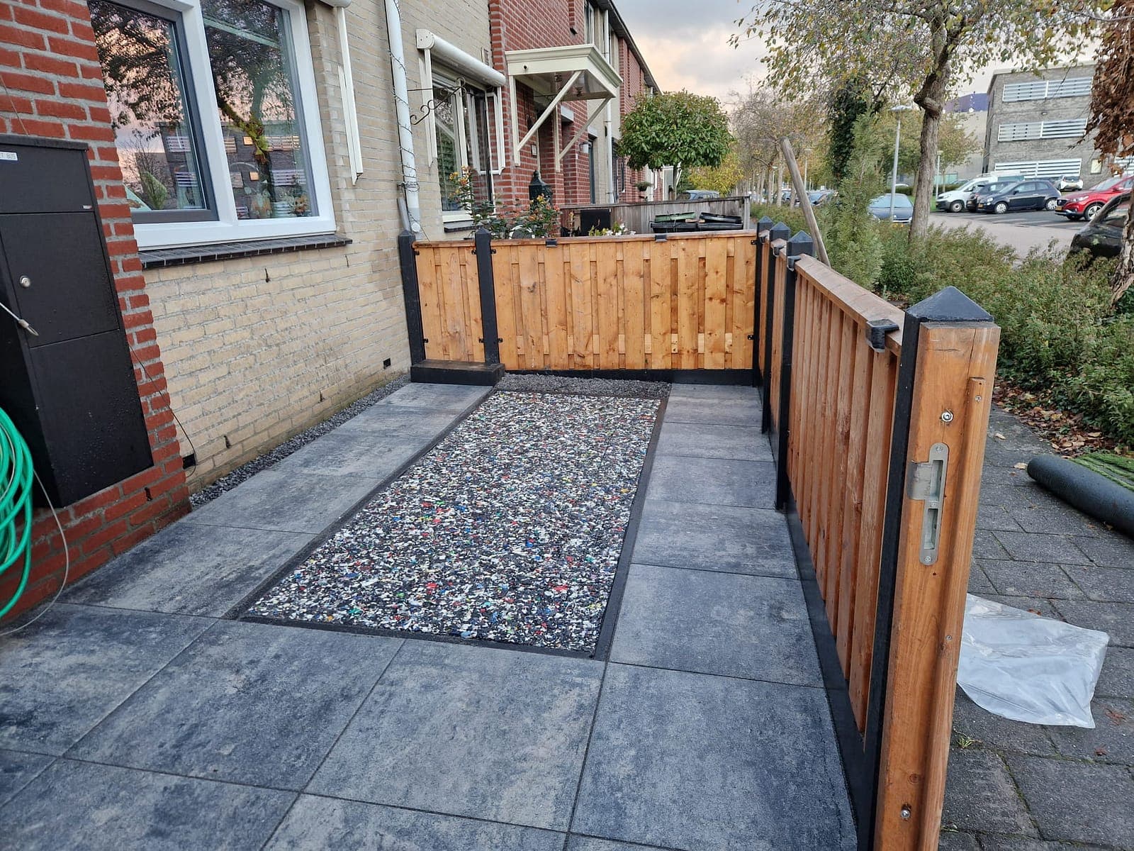 Bestrating van een tuinpad